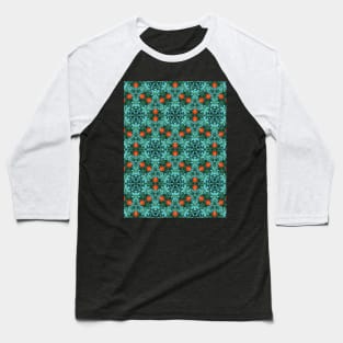 Rusty Marigold Pattern Baseball T-Shirt